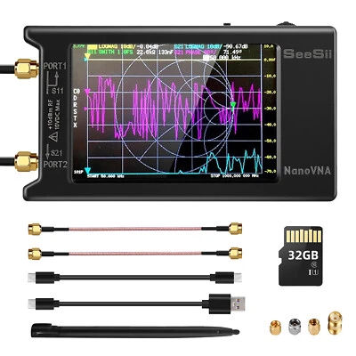 SEESII NanoVNA-H4 Vector Network Analyzer 4" 10KHz-1.5GHz Antenna Analyzer HF VHF UHF