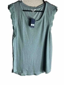 NWT Lucky Brand Womens Top Sz Large / Green - Picture 1 of 6