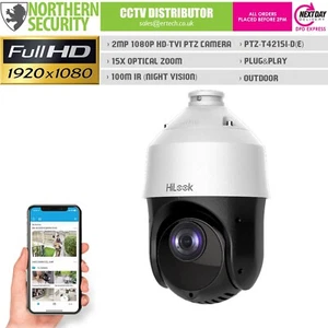 Cámara domo de velocidad PTZ Hikvision HiLook PTZ-T4215I-D(E) 2 MP 1080P 15X 100M IR - Imagen 1 de 2