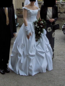 Romantisches Brautkleid Gr. 34 - 36 weiß Sissi Stil mit Accessoires *TOP* - Bild 1 von 11