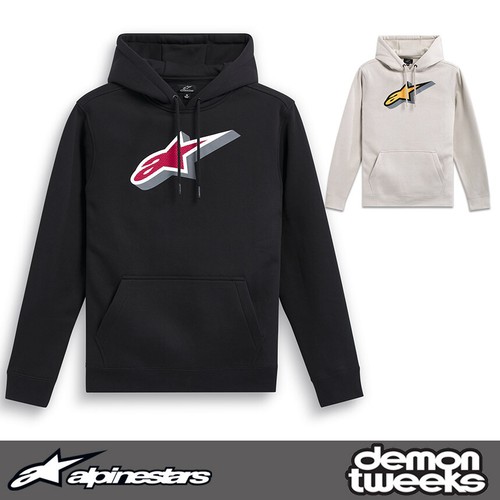 OFF WHITE Felpa con cappuccio Alpinestars Quickness pull over pile di erica logo Astars