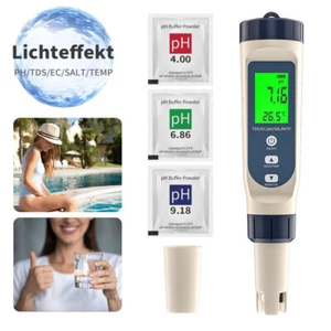 5in1 PH Wert Wasser Messgerät Digital Messer Tester Aquarium Pool Prüfer PH 0-14 - Bild 1 von 13