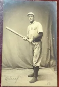 Super Rare Vintage Baseball Postcard - Signed "Chief" Please Read - Picture 1 of 10