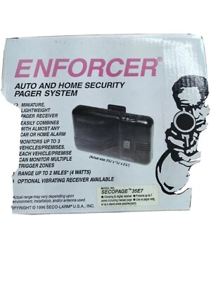 Enforcer Secopage 35 E7 Auto And Home Security Pager System w/additional pager - Image 1 of 3