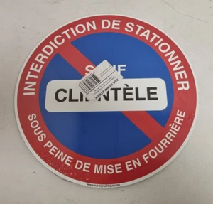 AUA SIGNAL Schild Ø 330 mm Parkverbot außer Kunden - Bild 1 von 1