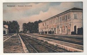 PORTOGRUARO VENEZIA STAZIONE FERROVIARIA ANIMATA VIAGGIATA 1915 FP #769 - Imagen 1 de 2