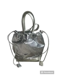 paco rabanne silver metalick bucket bag - Picture 1 of 2