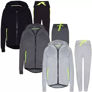 Garçons Coupe Slim Enfants un Côté Rayure Survêtement Jogging Polaire Bas Sweat - Bild 1 von 6