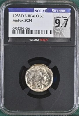 1938 D Buffalo Nickel 5C NGCX MS67 DL11 - Image 1 of 2