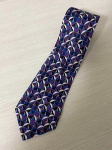 Emilio Pucci Tie Purple Geometric pattern Made in Italy No accessories - Picture 1 of 9