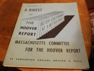 The Hoover Report ~ Massachusetts ~ Fortune Magazine Supplement 1949 - Imagen 1 de 4