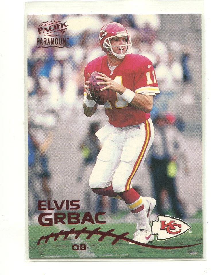 1998 Paramount Red #113 Elvis Grbac Kansas City Chiefs - Image 1 of 1