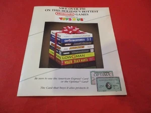 Toys R Us Nintendo NES Promo Coupn Booklet Catalog Ghostbusters Snake's Revenge - Picture 1 of 9