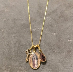 Alex & Ani Mary Of Guadalupe Pray For Us Purple Slider  necklace - Picture 1 of 4