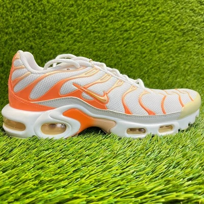 Nike Air Max Plus Mujer Talla 8 Blanco Naranja Zapatos Atléticos para Correr Tenis Foto 1 de 4