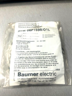 Baumer Eletric Inductive Proximity Switches IFFM 06P1598/01L - Image 1 of 2