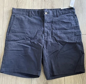 Old Navy Herrenshorts Größe 36 schmal integrierte flexible Chino 8" Schrittlänge marineblau neu mit Etikett - Bild 1 von 7