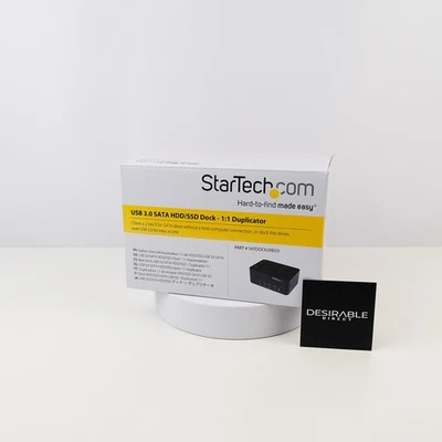 StarTech SATDOCK2REU3 USB 3.0 SATA 2.5/3.5in HDD SSD Dock 1:1 Standalone Cloner - Image 1 of 4