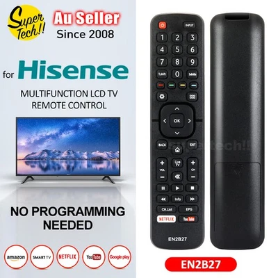 For Hisense TV Remote Control EN2B27 OEM Universal RC3394402/01 3139 238 AU NEW - image 1 of 4