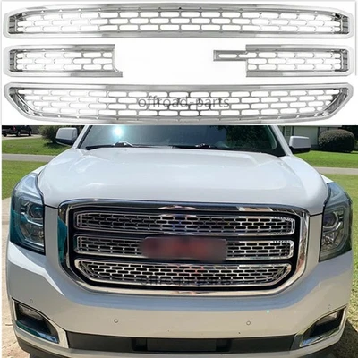 2015-2020 GMC Yukon XL CHROME Snap On Grille  Grill Covers Inserts - Image 1 of 4