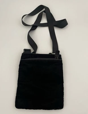 Bandolera EXPRESS Vintage Terciopelo Negro con Correa Ajustable Foto 1 de 4