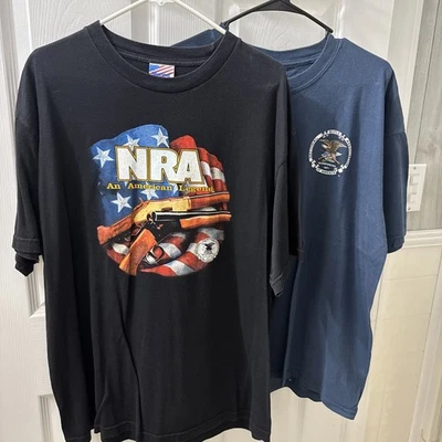 CAMISETAS NRA XL NUEVAS AZUL, NEGRO, CIERVO, PISTOLA Foto 1 de 4