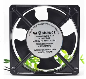 Ventilador 12CM refrigeración bola 12038 220V FP-108-1 S1BU - Imagen 1 de 2