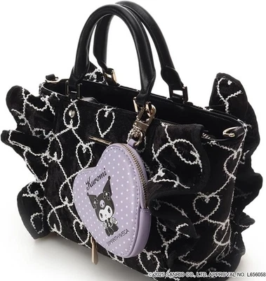 Bolsa de mão Samantha Vega Kuromi Collection com babados  - Imagem 1 de 4