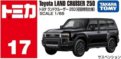 Takara Tomy Tomica No.17 Toyota Land Cruiser 250 1:66 1st Black - Image 1 of 4