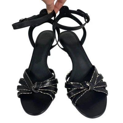 COACH Meg Snakeskin Ankle-Strap Dress Sandals Strappy Heels Womens SZ 9 NWOB - Image 1 of 4