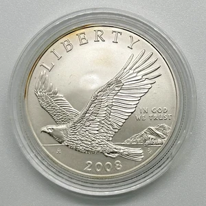 2008-P U.S. Silver Liberty Commemorative Dollar $1 Uncirculated - Picture 1 of 2