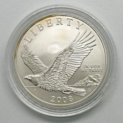 2008-P U.S. Silver Liberty Commemorative Dollar $1 Uncirculated - Image 1 of 2