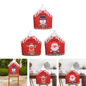 Christmas Chair Cover Christmas Seat Covers Banquet Chair Christmas Back Cover - Picture 1 of 17