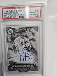 2022 Topps Gypsy Queen Autographs Albert Pujols #GQA-AP Black & White /50 GEM 10 - Picture 1 of 6