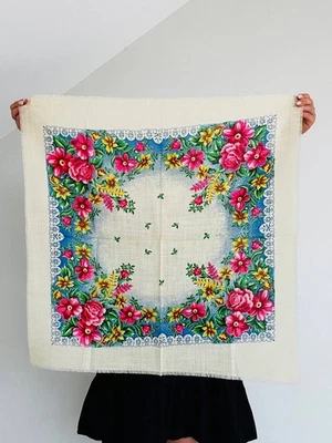 Raro bufanda vintage bufanda Baba bufanda lana Ucrania Foto 1 de 4