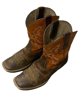 Botas de cuero Ariat para niños talla 4 lápida en polvo marrón/lado soleado envejecidas Foto 1 de 4