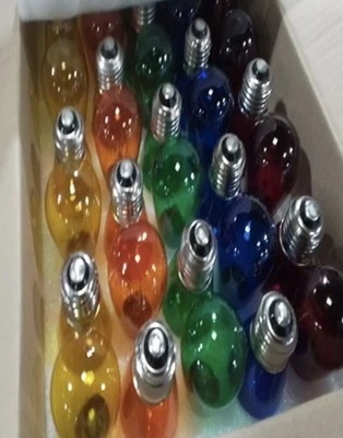 S14 Replacement Light Bulb 50 Pack Glass 11 Watt  E26 Base Multicolor - Image 1 of 4