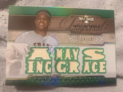 2014 TOPPS TRIPLE THREADS WILLIE MAYS  GAME USED BAT #/18 A Mays Ing Grace - Image 1 of 3