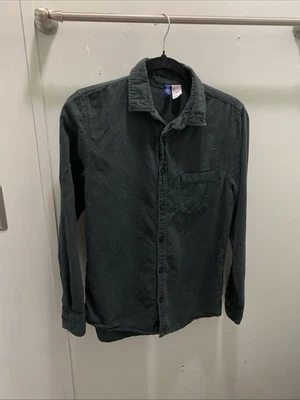 Men's Used Divided By H&M Long Sleeve Button Down Shirt in Dark Green Size Small - Image 1 of 3