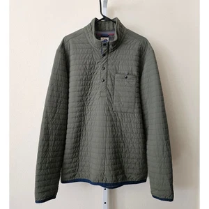 RELWEN Olive Windzip Insulated Popover 1/4 Zip Quilted Pullover Jacket Sz XL - Picture 1 of 23