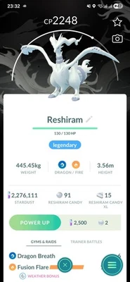 Pokémon Reshiram ( Special BG ) GO - Image 1 of 2