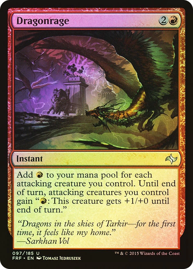 MTG FOIL Dragonrage  - Fate Reforged #097 - Image 1 of 1