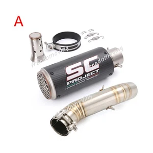 For Honda CBR400R 500R CB500F CB400X 2017-2025 Exhaust Link Pipe Carbon Muffler - Bild 1 von 13