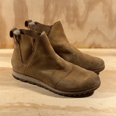 Botas impermeables Sorel Evie II Chelsea de cuña para mujer 8,5 marrón Foto 1 de 4