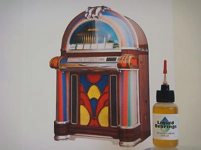 Large 2 oz. Liquid Bearings 100%-synthetic oil with 3 needles for AMI jukeboxes! - Image 1 of 2