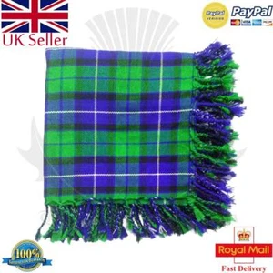 ST Men’s Scottish Kilt Fly Plaid 48'' X 48'' Freedom Tartan Acrylic Wool Fringe - Picture 1 of 3