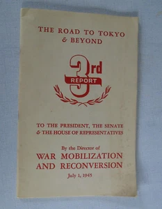 WWII book, The Road to Tokyo & Beyond 3rd Report to the president - Picture 1 of 5