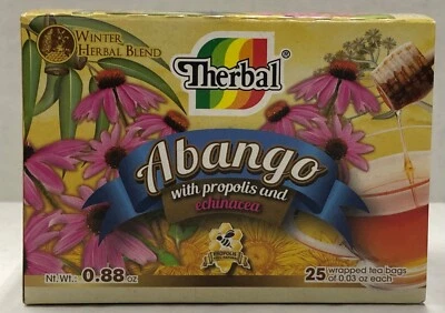 Therbal Te de Abango Tea Propolis Echinacea Winter Herbs 25 bags each