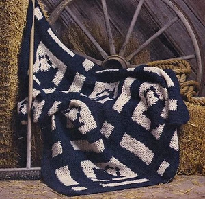 COUNTRY Basket Afghan/Crochet Pattern INSTRUCTIONS ONLY - Picture 1 of 1