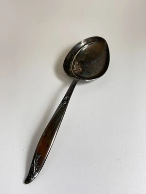 CUCHARA DE PLATA PROFUNDA VINTAGE HOLMES & EDWARDS "WOODSONG" 9"x2,5" Foto 1 de 4